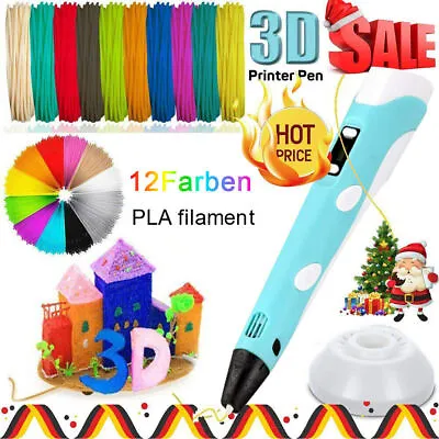 3D Print Pen Drawing Pen Set +Free 12 Colors PLA Filaments +USB/ Birthday Gift • $31.34