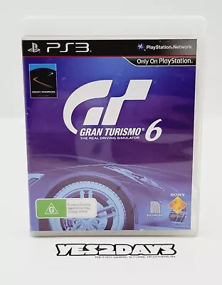Gran Turismo 6 - Sony PlayStation 3 PS3 Game Complete With Manual  • $14.95