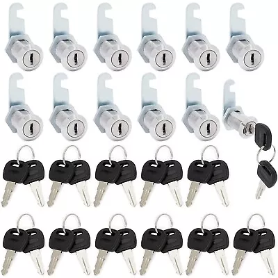 $23.99 • Buy 12 Pack Cam Lock 1-1/8” Cabinet Toolbox Safe Drawer RV Lock Camper Replacement