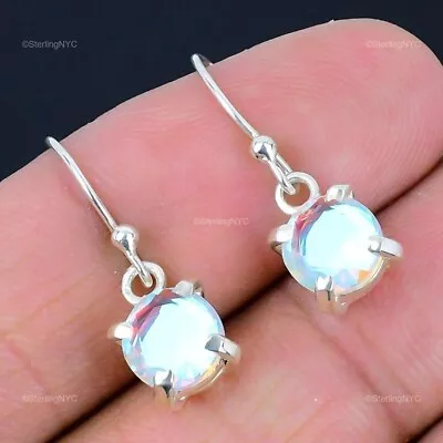 Anniversary Gift For Her Natural Mystic Topaz Drop/Dangle Earrings 925 Silver • $7.99