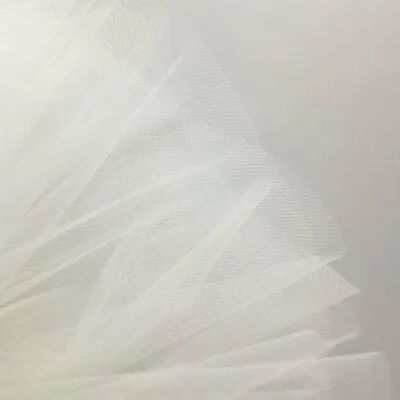 Cream Bridal Tulle Veil Fabric 300cm Wide -  Fine Net - Sold By The Metre   • £5.25