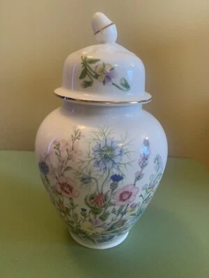 Aynsley Wild Tudor Design Fine Bone China  Ginger Jar With Acorn Lid • £6.99