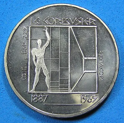 Switzerland 5 Francs CN Coin 1987 UNC Birth Of Le Corbusier KM-66 • $17.56