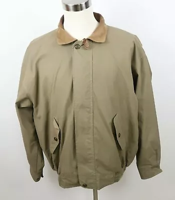 $16 • Buy Vintage Gant Mens Full Zip Solid Tan University Coat Jacket Size XL