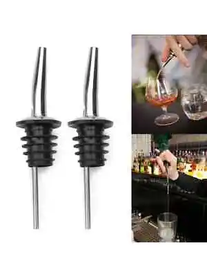 Liquor Pourer Bottle Cocktail Free Flow Mixing Stainless Steel Oil Drizzler • £5.48