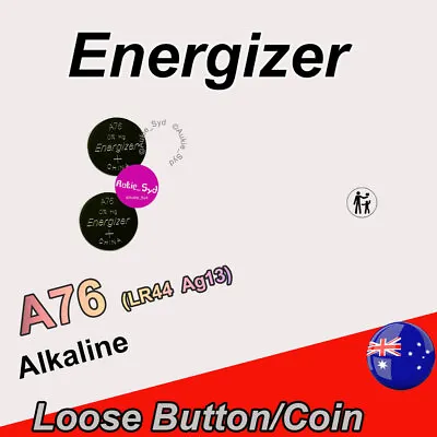 2 X Energizer Industrial LOOSE A76/LR44/ AG13 1.5V Battery Coin Button Cell  • $4.07