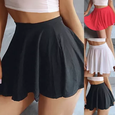 £6.69 • Buy Women's Sexy Mini Skirt High Waist A-line Short Skirts See Through Dress