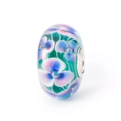 New Trollbeads Pansies Of Thought TGLBE-20348 • $57.12