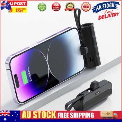 $16.99 • Buy Mobile Power Bank Portable Charger Phone Charging For Home Travel (Black Type-C)