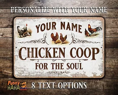 Chicken Coop Personalized Vintage Theme Metal Sign • $24.99