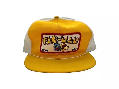 Vintage Pac-man Trucker Snapback Hat Adult Size 6 3/4 Deadstock NWOT 80s • $35