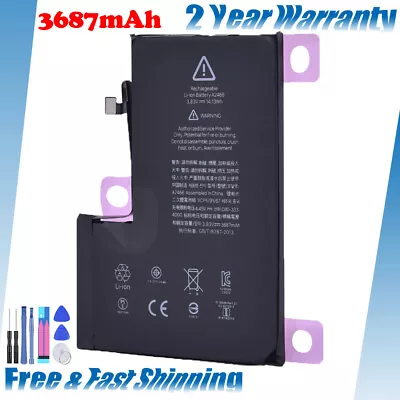 Battery For Apple IPhone 12 Pro Max 3687mAh Replacement Kit Set Pack Repair • £22.68