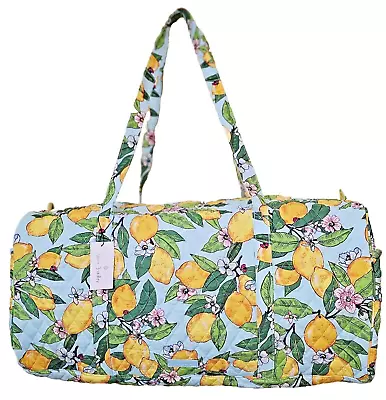 Vera Bradley  Large Traveler Duffel Bag-Lemon Grove In Cotton • $77