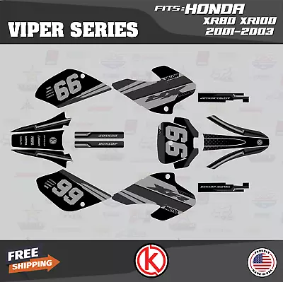 Graphics Kit For HONDA XR80 XR100 (2001-2003) Viper Series - Smoke • $59.99