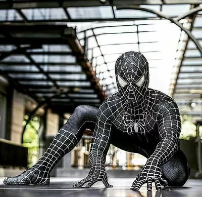 Black Venom Spider-man Cosplay Costume Spiderman Jumpsuit Zentai Suit Halloween • $59.99