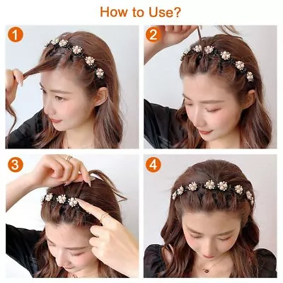 $13.81 • Buy 5 Pcs Women Double Bangs Hairpin Headband Professional Weave Bangs Clip Twist