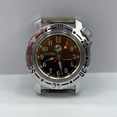 Rare Vintage Soviet Watch Vostok Amphibian 17 Jewels Mechanical Men's 80s USSR • $50