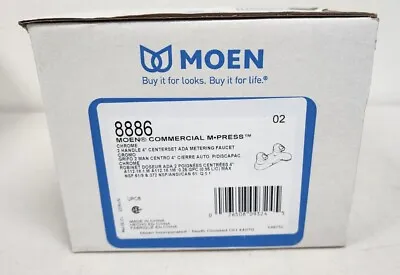 Moen 8886 M-Press Two Handle Metering Lavatory Faucet - Chrome • $179.96