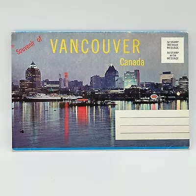 Vancouver B.C. Canada Postcard Book Circa 1955 12 Color Views Vintage Ephemera • $7.88