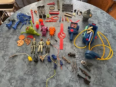 Vtg. 80s Lot REAL GHOSTBUSTERS Parts Figures Weapons Accessories Kenner Toys • $89