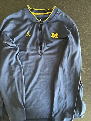 Michigan Wolverines Jordan Brand Player 1/4 Zip Jacket NCAA  Size M • $12