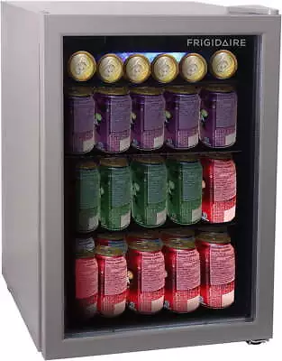 88 Can/25 Wine Bottle Double Glass Door Beverage Center Refrigerator Compact • $193.80