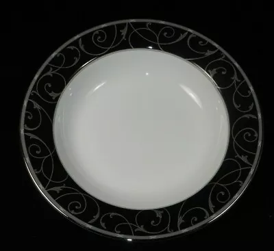 Mikasa Elegant Scroll Black AK050 Rimmed Soup Bowl. #7406BR-4 • $10.12