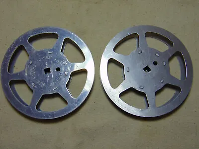 2pc Empty 16mm Aluminum Metal Film Reel 5  200ft Movie Take Up 200' • $5