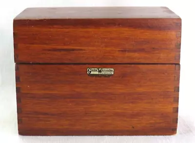 Vintage Globe Wernicke Oak Recipe File Card Dovetailed 4x6 Size Lidded Box 83C • $17.99