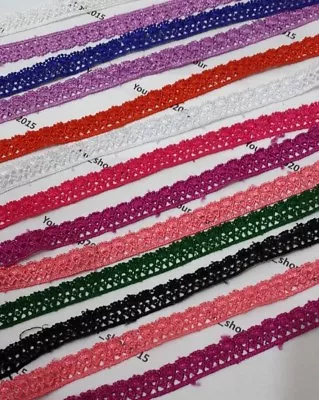 £1.35 • Buy 1 Yard Beautiful Embroidered Pattern Lace Trimming Ribbon Net Wedding Dress