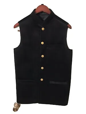 Indian/Pakistani Ethnic Nehru Jacket Velvet Festive Wear Waistcoat Large / 40 • $40