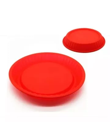 £14 • Buy 2X 26cm PREMIUM DEEP Quiche Silicone Pie Dish Tart Mould Flan Dessert Fruit