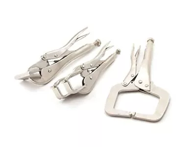 3pc Locking Grip Welding Clamp C-Clamp Sheet Metal Clamp Plier Tool Set • $35.84