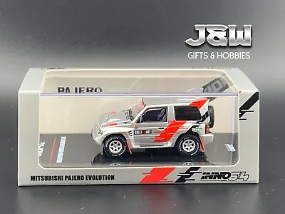 Inno64 Mitsubishi Pajero Evolution Ralliart Silver 1/64 • $18.99