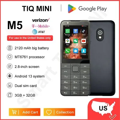 TIQ MINI M5 Smart Phone Verizon T-mobile AT&T 4G Google Touch Screen Button • $300