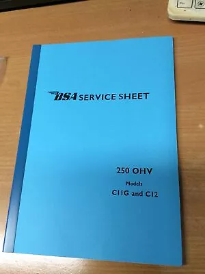 Bsa C11g C12 Service Sheets 00-4050 Nos  • $34.72