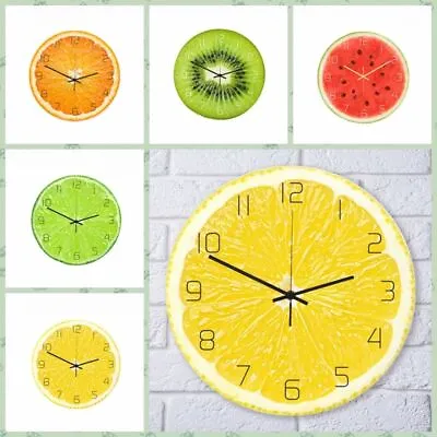 $25.85 • Buy Fruit Kitchen Frameless Borderless Wall Clock Nice For Gifts Or Decor