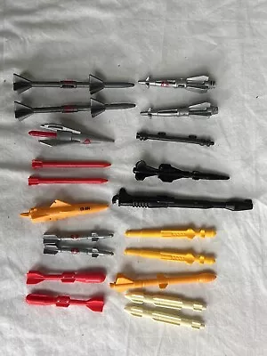 Lot Of 20 GI Joe Missles/Weapons/Parts Only Vintage Various Cond. 11bb • $9