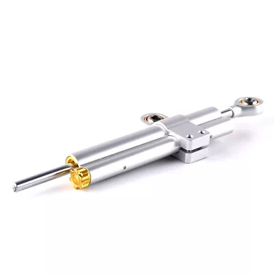 CNC Steering Damper Universal For Motorcycle Steering Damper Stabilizer Silver • $39.44