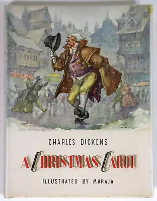 1960 A Christmas Carol: Charles Dickens Vintage Illustrated Fiction Book • $44.36