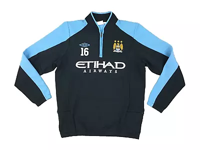 Rare Manchester City 2009 Sylvinho #16 Player Issue Training Jumper Sweatshirt L • $79.99