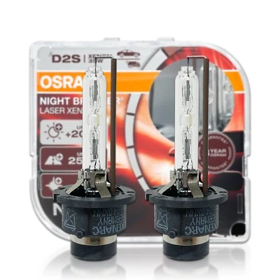$139.99 • Buy Osram D2S Night Breaker Laser NEXT GEN +200% HID Xenon Bulbs 66240XNN 35W PAIR