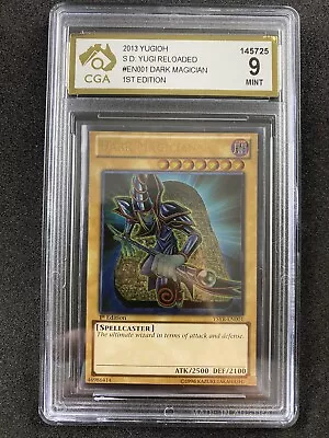 Yugioh Dark Magician YSYR-EN001 1st Edition Ultimate Rare Mint CGA 9 PSA 9 • $44.99