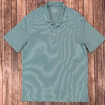 Vineyard Vines Performance Polo Short Sleeve Golf Shirt Medium Men Blue Striped • $24.95