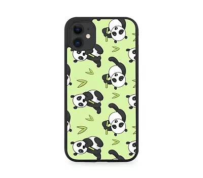 Cartoon Panda Pattern Rubber Phone Case Bears Pandas Bear Kids Childrens E617 • £15.90