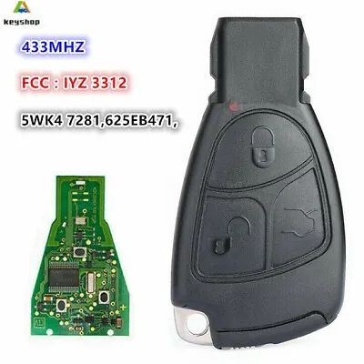 3 BUTTON Smart Remote Key 433Mhz Fob For MERCEDES BENZ C E S CLASS IYZ 3312 • $21.96