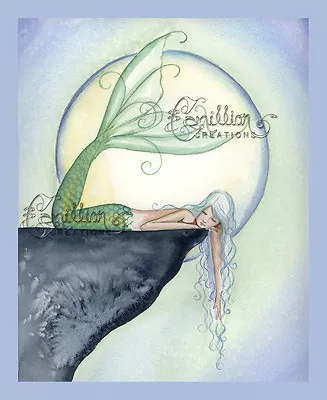 EXHAUSTED Moon Mermaid Sleep Print From Original Painting By  Camille Grimshaw • $10