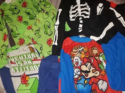 Pajama Set Lot 4 Sets Boys Size 6/7 Minecraft Mario • $19