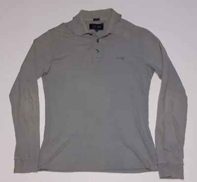 Mens EA7 EMPORIO ARMANI Muscle Fit Long Sleeve Polo Shirt Size Small • £9.99