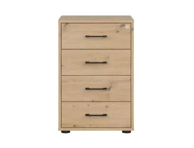 Lockable Drawer Unit 4 Drawer Office Scratch Resistant Artisan Oak Effect Space • £201.95